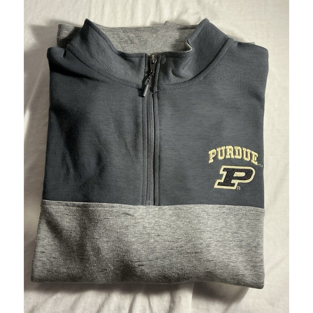 Purdue Boilermakers Pullover Champion Quarter Zip Jacket Mens Size L Sweatshirt